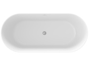 Ravak Vana Freedom O Tec 170x77 volně stojící, Smoke Grey/bílá, krytka odtoku bílá/černá/chrom