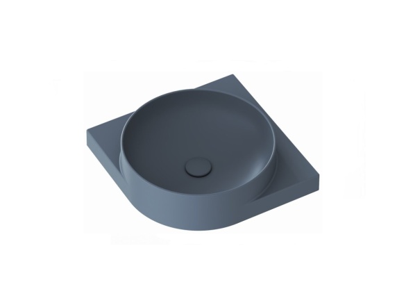 Ravak Umývadlo Yard 45 C, bez otvoru pre batériu, bez prepadu, Grey Green
