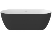 Ravak Vana Freedom Wall II Tec 170x87, volně stojící, Deepsea Blue/bílá, krytka odtoku bílá/černá/chrom