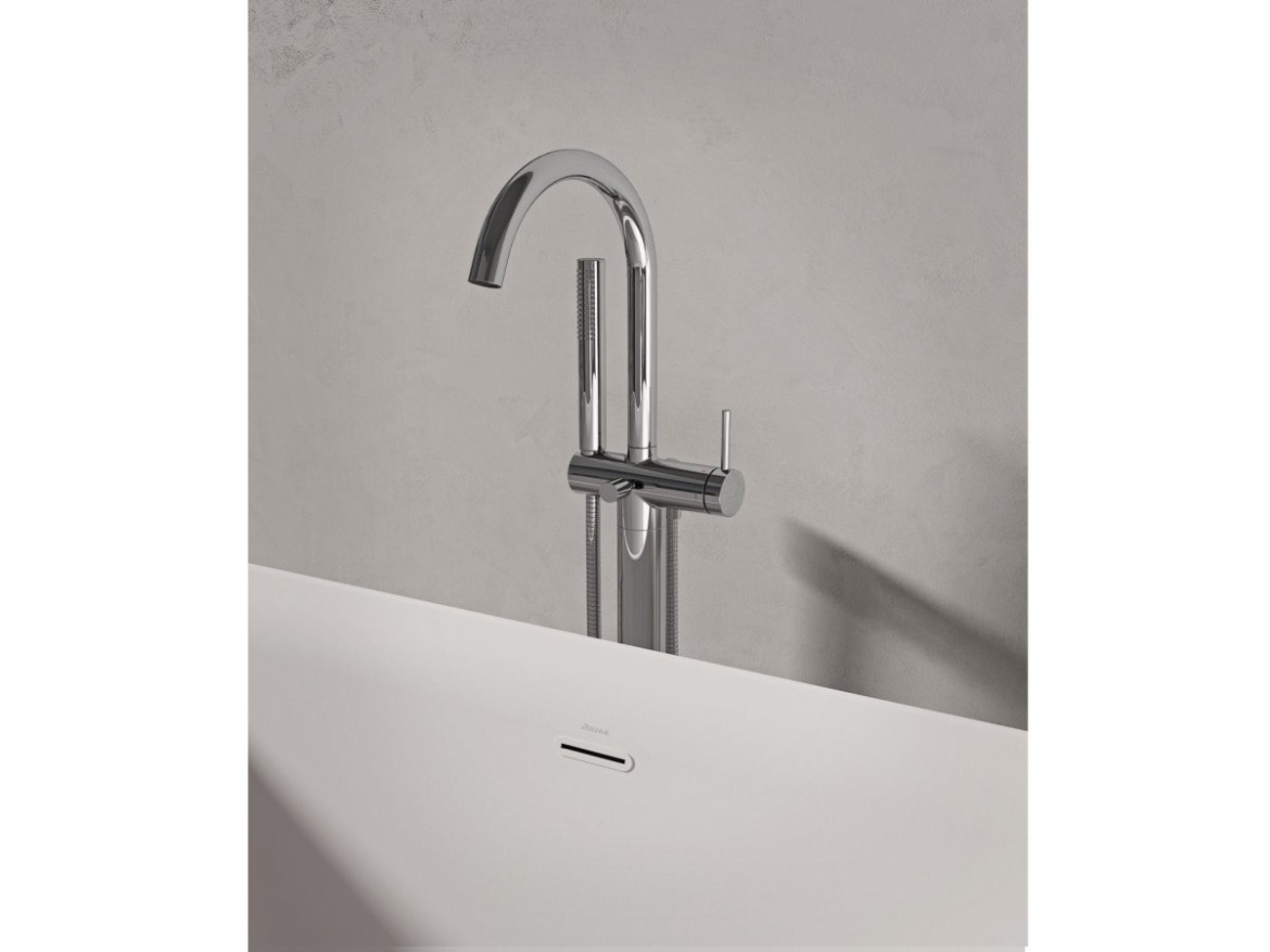 Ravak FM 082.00CR.RB07A Vaňová batéria do podlahy pre R-box, so sprchovým setom, chróm