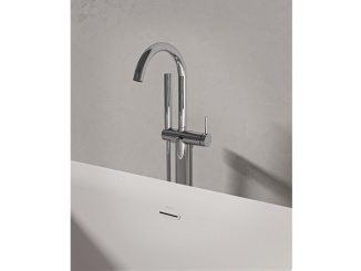 Vanové –  Ravak FM 082.20BLM.RB07A Vaňová batéria do podlahy pre R-box, so sprchovým setom, čierna matná