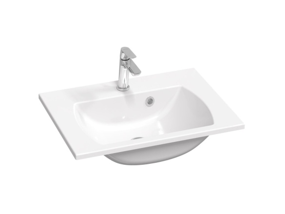 Ravak Umývadlo Classic Slim 80, s otvorom pre batériu, s prepadom
