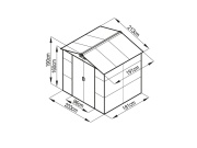 Plechový zahradní domek G21 GAH 407 - 213 x 191 cm, antracitový
