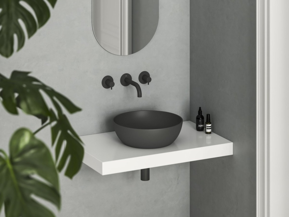 Ravak Umyvadlo Uni Slim B 40, bez otvoru pro baterii, bez přepadu, bílá matná