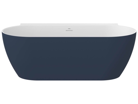 Ravak Vaňa Freedom Wall II Tec 170x87, voľne stojaca, čierna/biela, krytka odtoku čierna