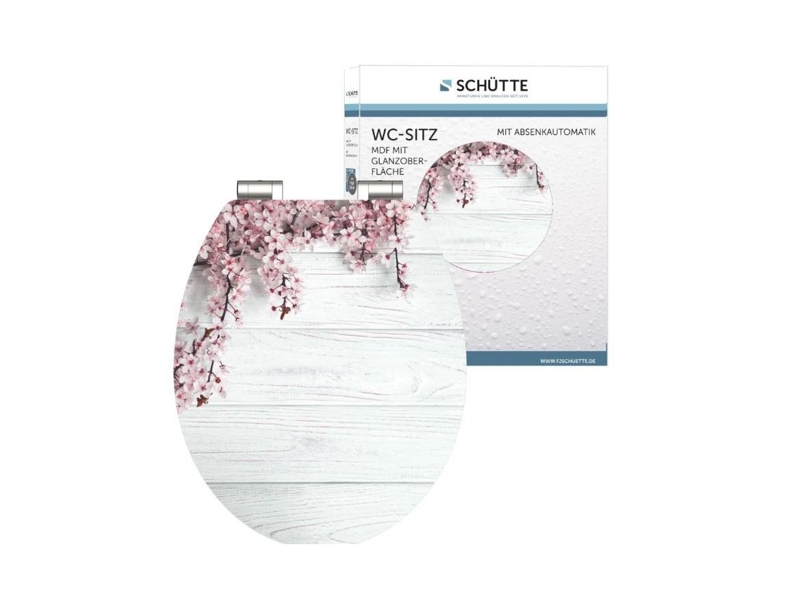WC sedátka, záchodová prkna Schütte FLOWERS AND WOOD | MDF HG, Soft Close