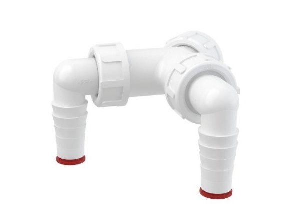 Alcadrain Přípojka dvojitá k sifonu G1" 17-23 mm,  P148Z