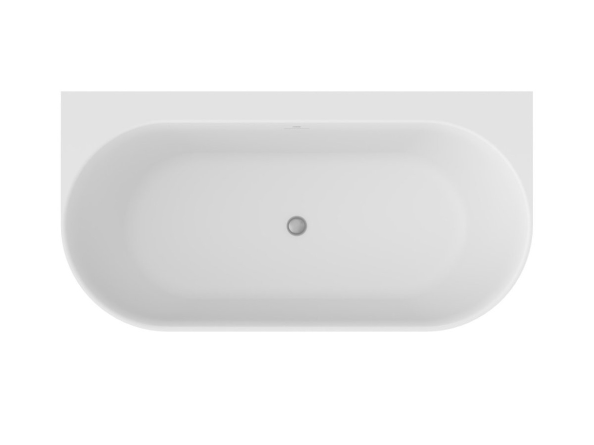 Ravak Vana Freedom Wall Tec 170x87, volně stojící, bílá matná/bílá, krytka odtoku bílá/černá/chrom