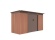 Plechový zahradní domek G21 GRAH 483 - 340 x 142 cm, hnědý