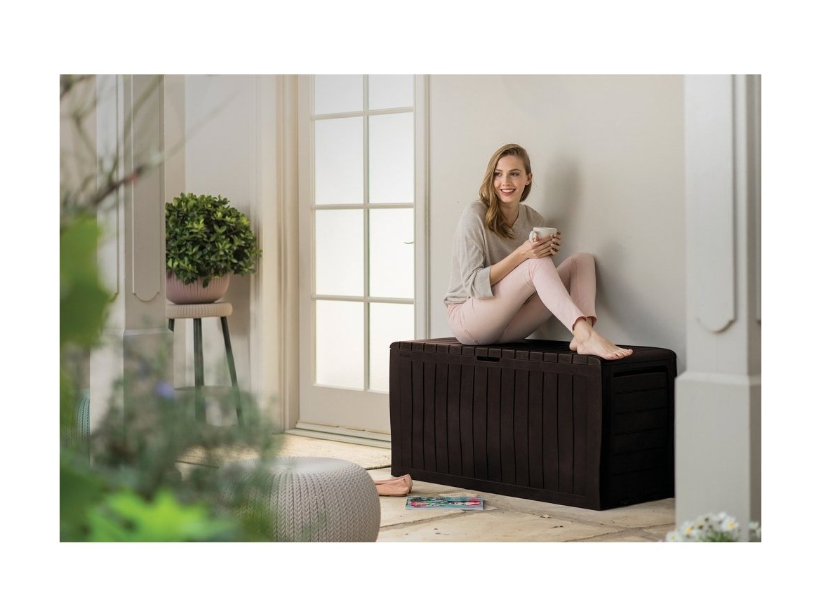 Keter Keter Marvel Plus - zahradní úložný box 270 L - 116,7 x 44,7 x 57 cm - hnědý