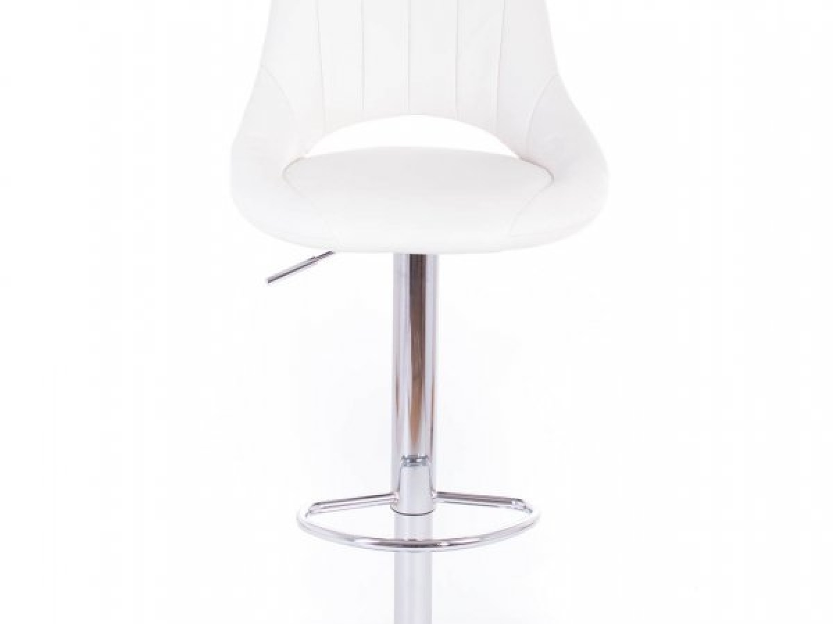 G21 Barová židle  Aletra koženková, prošívaná white