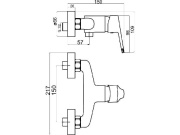 Novaservis Sprchová baterie TITANIA IRIS, 150 mm, chrom, nástěnná, bez příslušenství,  94461/1,0