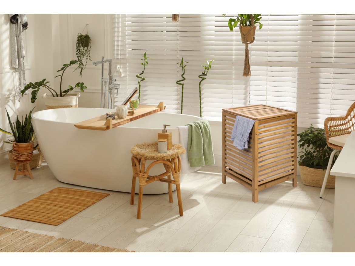 G21 Koš na prádlo  80 l, bambusový