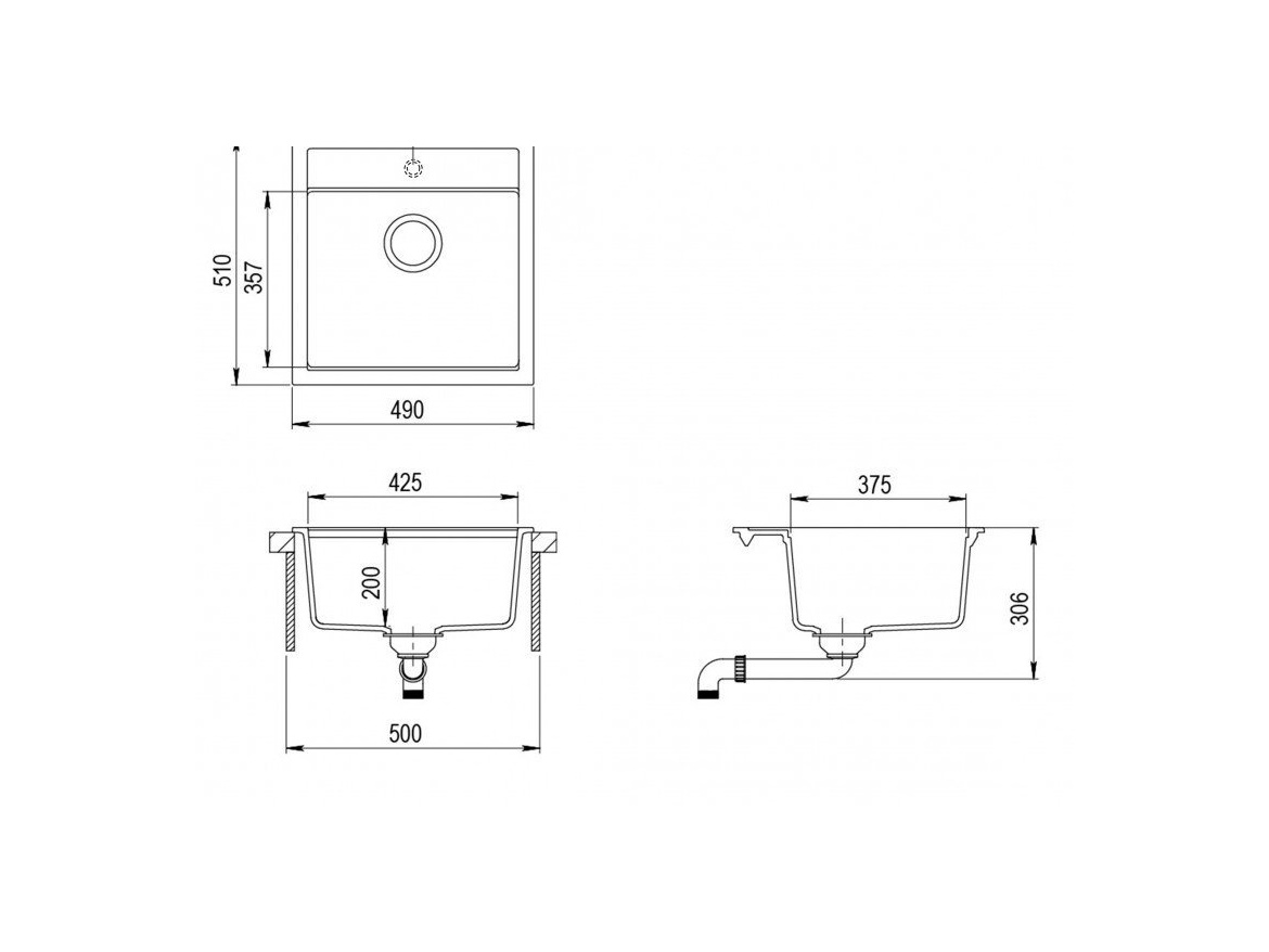 Kuchyňské dřezy Helika Tesa 490