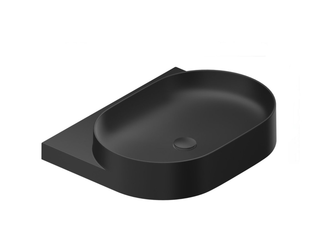 Ravak Umyvadlo Yard 60, bez otvoru pro baterii, bez přepadu, Smoke Grey