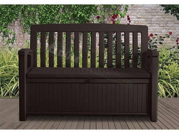 Keter Zahradní lavice Keter Patio 227 L - 138,6 x 63,5 x 88 cm - hnědá