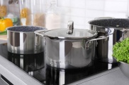 G21 Sada nádobí  Gourmet Miracle s cedníkem, 4 díly, nerez/greblon