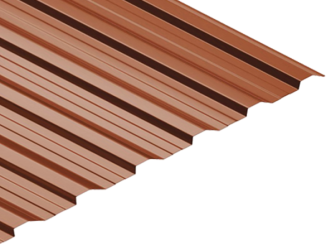 Maloformát –  Trapézový plech T35 0,45 mm RAL 8004 (tehlová)