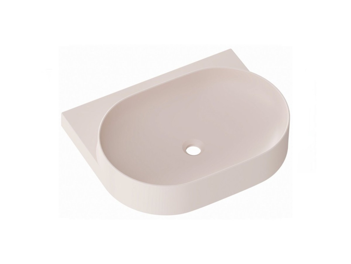 Ravak Umyvadlo Yard 60, s otvorem pro baterii, bez přepadu, Alabaster Pink