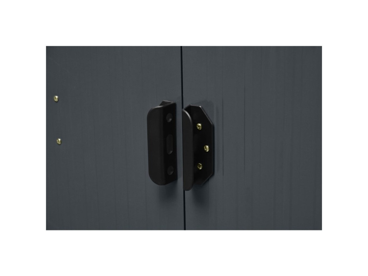 Zahradní domek kovový 2,4 x 2,8 m s pultovou střechou antracit Riwall PRO RMSP 9x8 Anthracite LUX