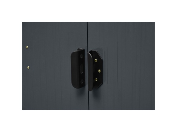 Zahradní domek kovový 2,4 x 2,8 m s pultovou střechou antracit Riwall PRO RMSP 9x8 Anthracite LUX