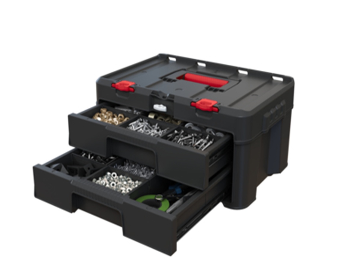 Box Keter Stack’N’Roll se dvěma zásuvkami