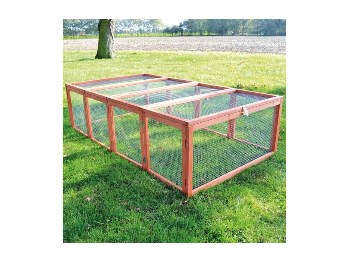 Scobax Dřevěný výběh pro králíky - hnědý