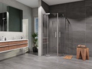Lansanit Sprchový kout Brix 100 x 100 cm, sklo čiré, profil aluchrom, čtvrtkruh,  HHY11-4