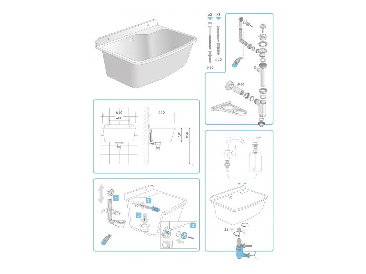 Kuchyňské dřezy Zelvo Maximus 610