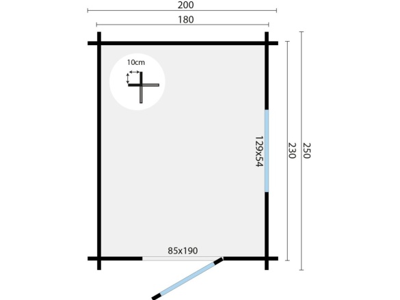 Dřevěný zahradní domek Tuindeco Samuel