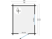 Drevený záhradný domček Tuindeco Samuel