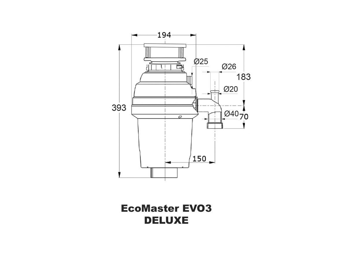 Drtiče odpadu EcoMaster DELUXE EVO3
