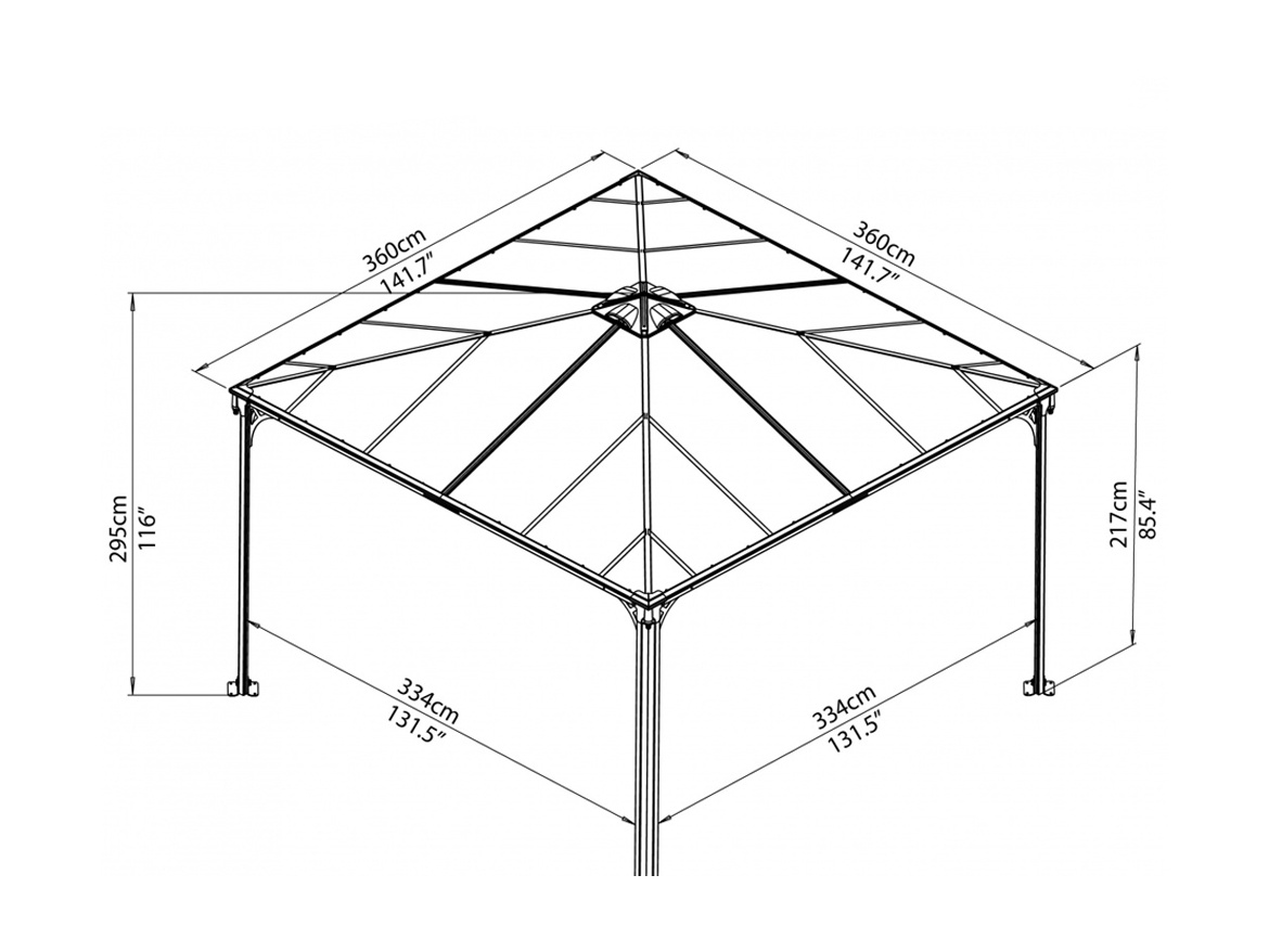 Záhradný altánok Palram Palermo