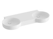 Ravak Dvojumývadlo ARC 120, bez otvorů pre baterie, bez prepadu