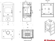 Kandalló kályha NARVIK Grey