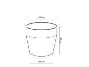 Granitové květináče Granisil granitový květináč MONTI 35 cm