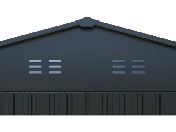 Kovová garáž 3 x 6 m se sedlovou střechou Antracit Riwall PRO RMCG 20x10 Anthracite