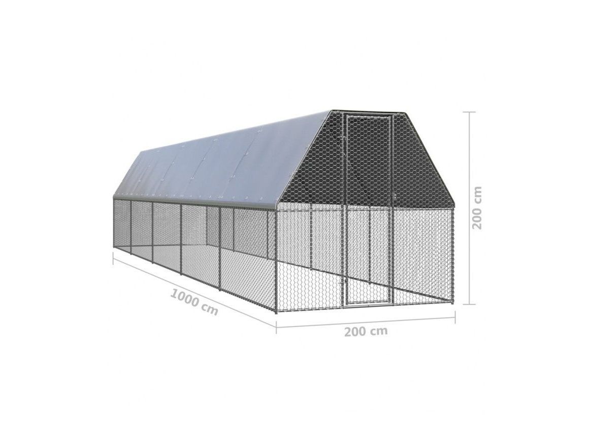 Scobax Venkovní klec - oplocený výběh - 2x10x2 m