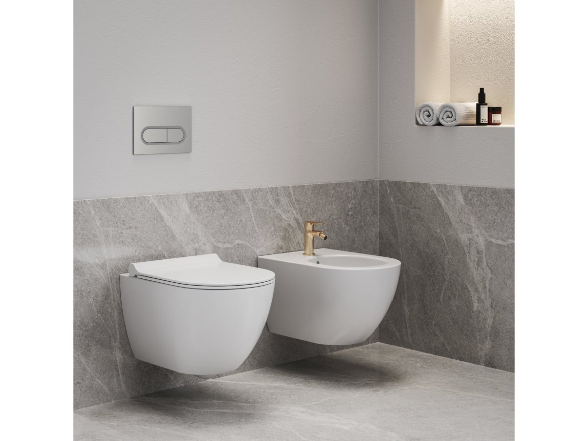 Ravak WC Uni Chrome RimOff, závesné, biela