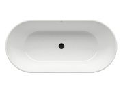 Ravak Vaňa Freedom O 169x80, voľne stojaca, biela, krytka odtoku biela/čierna/chróm