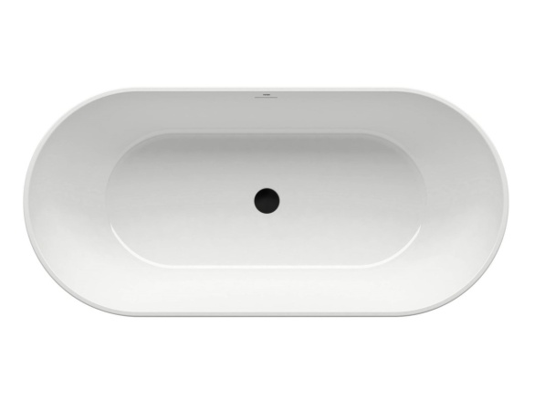 Ravak Vaňa Freedom O 169x80, voľne stojaca, biela, krytka odtoku biela/čierna/chróm