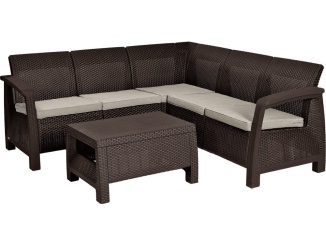 Kertek –  Keter Zahradní set Corfu Relax set - hnědá / béžová