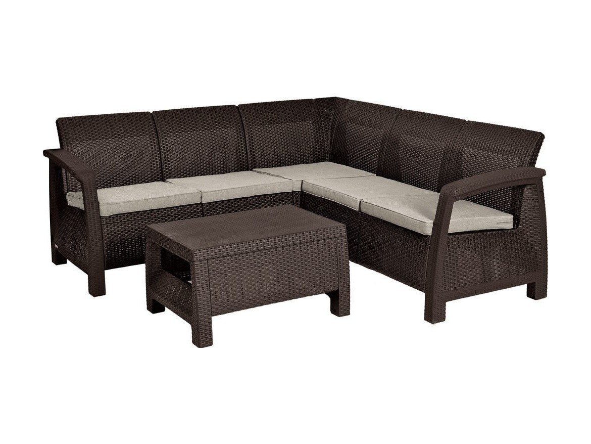 Keter Zahradní set Corfu Relax set - hnědá / béžová