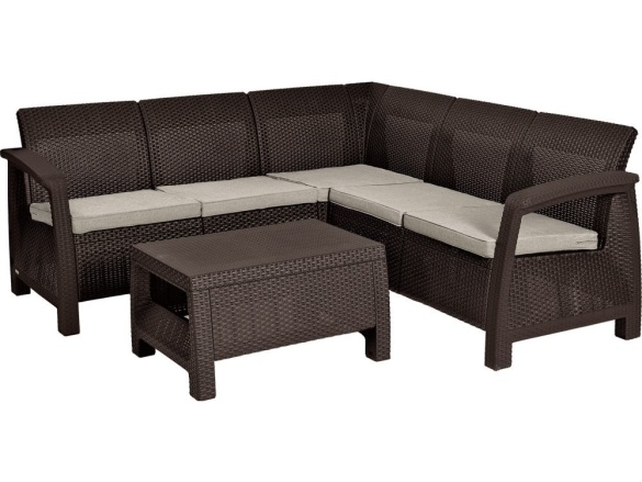 Keter Zahradní set Corfu Relax set - hnědá / béžová