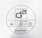 G21 Pánev  Gourmet Miracle 28 cm s poklicí, nerez/greblon