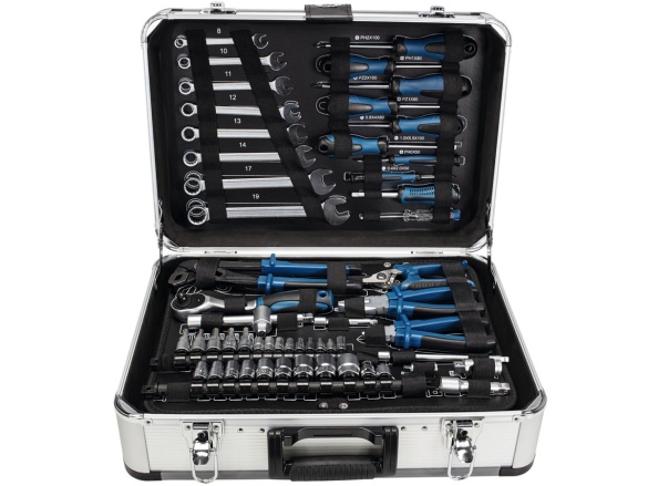 Bőrönd szerszámokkal Scheppach TB 150