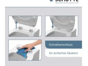 WC sedátka, záchodová prkna Schütte WHITE WAVE | Duroplast HG, Soft Close