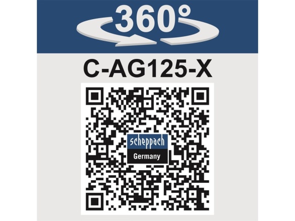 20 V IXES aku úhlová bruska (bez baterie a nabíječky) Scheppach C-AG125-X