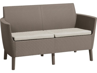 Pad –  Keter Dvoumístná zahradní pohovka  Salemo 2 Seater Sofa- 133 x 67 x 76 cm - cappucino / béžová