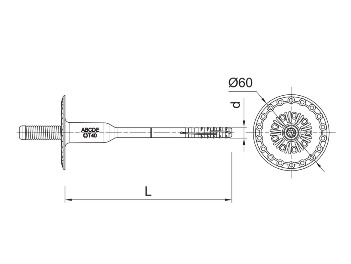 Talířová hmoždinka Koelner TFIX-8S